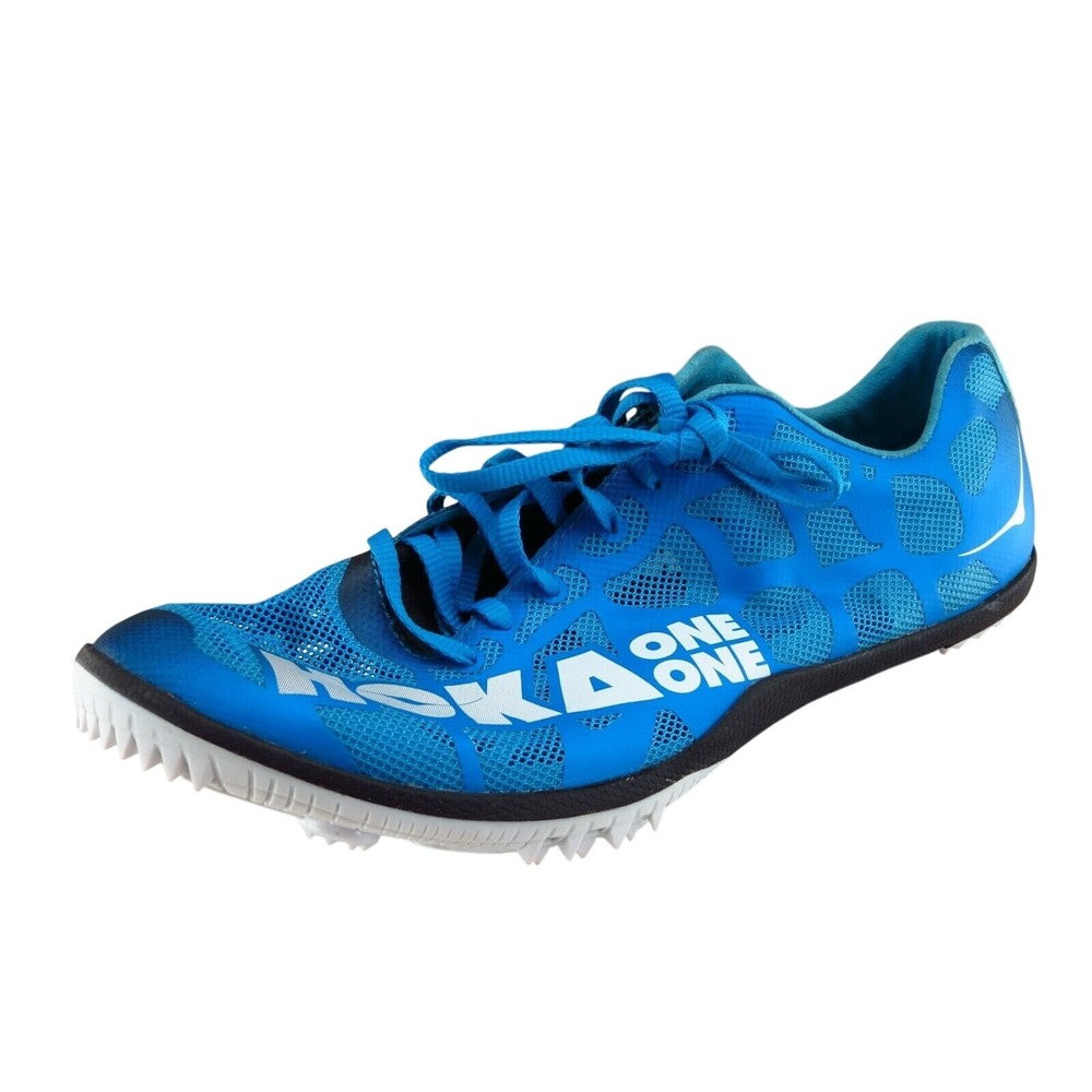 Hoka One One Shoes Size 11.5 M Blue Track &‎ Field Cleats Mesh Men Rocket Mid